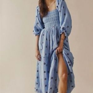 ISO (not for sale) Blue Free People Dahlia Maxi Dress